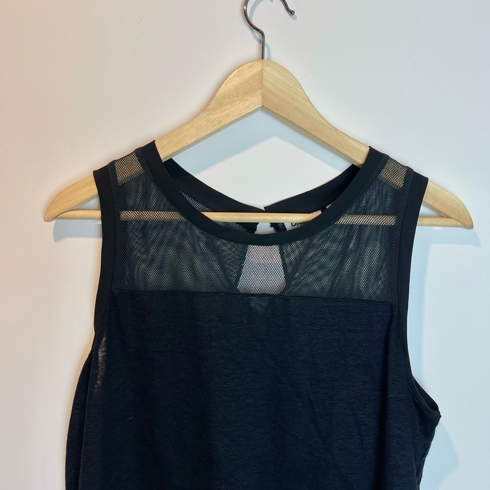 DKNY Black Sleeveless Mesh Top size M